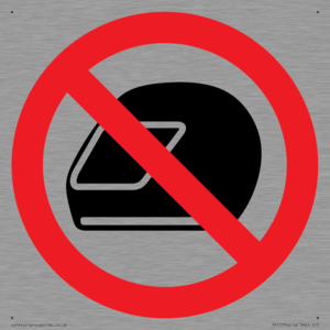 P920 Prohibition: No motorcycle helmets